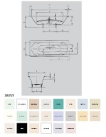 Kaldewei vana Ambiente Vaio duo 180x80x43 cm, č. 950 233000010001